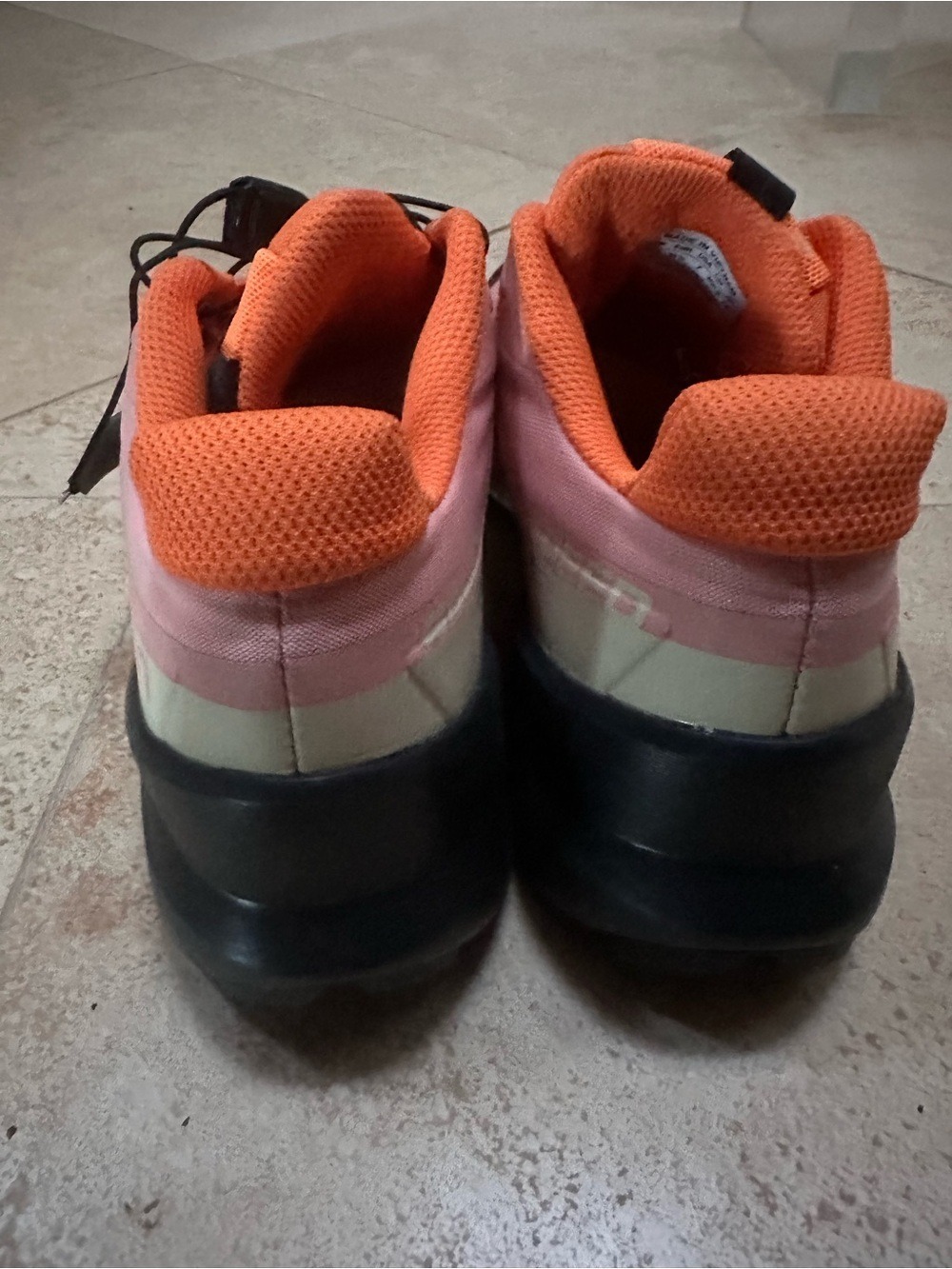 Salomon Women's Pale Pink and Orange Trail/Hiking Sneakers - Picture 3 of 8
